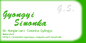 gyongyi simonka business card