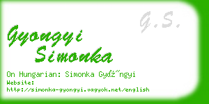 gyongyi simonka business card